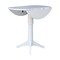 International Concepts Round 42, Round dual drop Leaf Pedestal Table, 42.3  inH, White, 42 W, 42 L, 42.3 in H, Wood, White K08-42DPT-27B-6B-2 - alternate 5